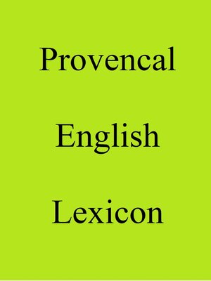 cover image of Provencal English Lexicon